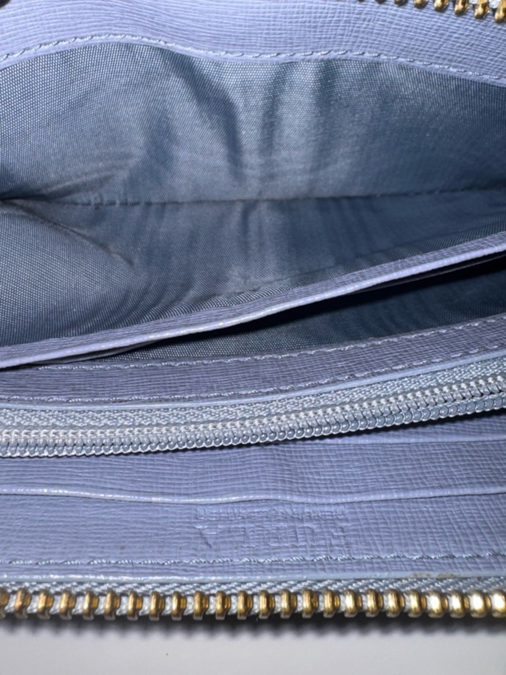 Furla Periwinkle Saffiano Three-Quarter Zip Wallet - Picture 11 of 11